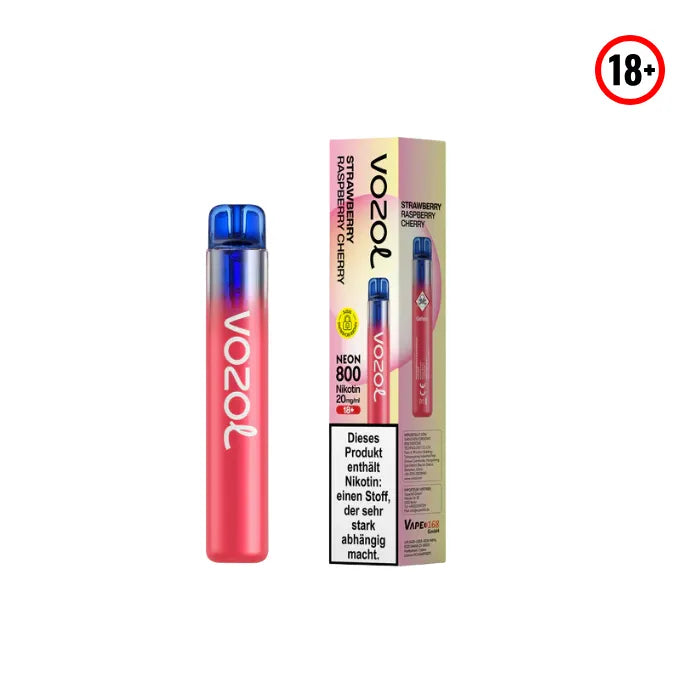Vozol Neon 800 Strawberry Raspberry Cherry Einweg Vape